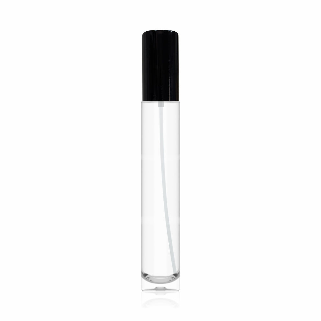 Contenitore in Vetro completo di spray e tappo nero a vite 10 ml